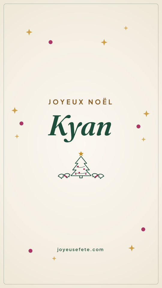 Image « Joyeux Noël Kyan » au format story