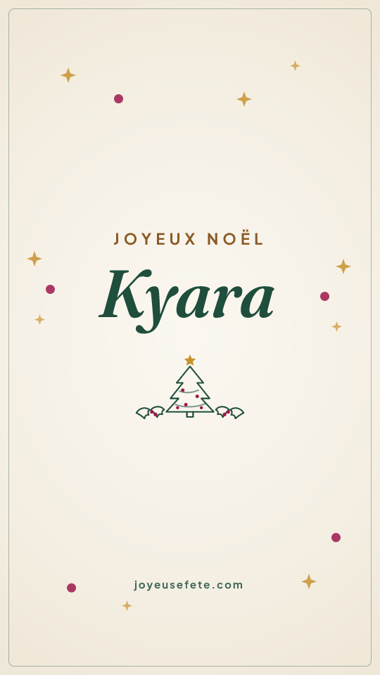 Image « Joyeux Noël Kyara » au format story