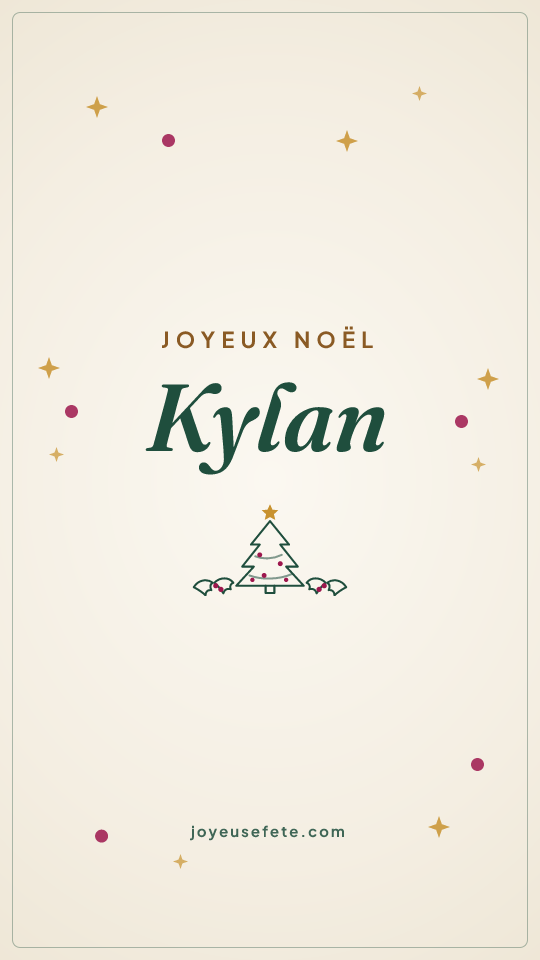 Image « Joyeux Noël Kylan » au format story
