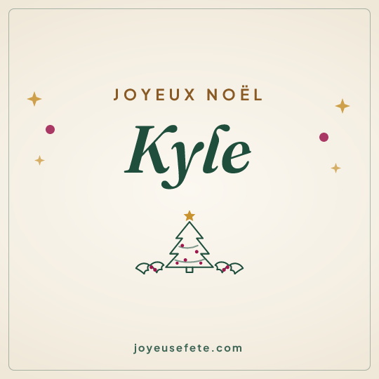 Image carrée « Joyeux Noël Kyle » pour WhatsApp