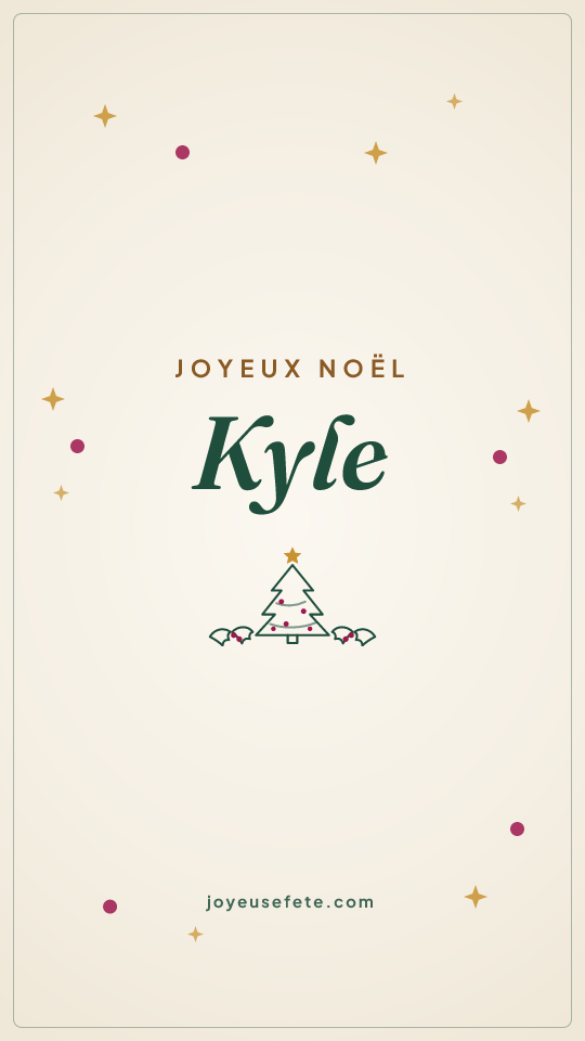 Image « Joyeux Noël Kyle » au format story