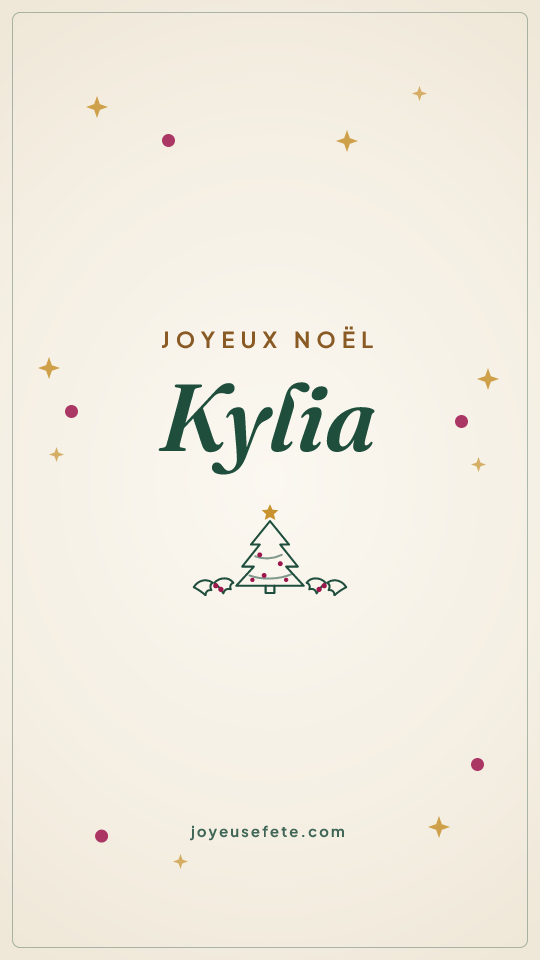 Image « Joyeux Noël Kylia » au format story