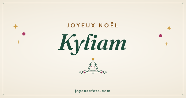 Image « Joyeux Noël Kyliam » au format large