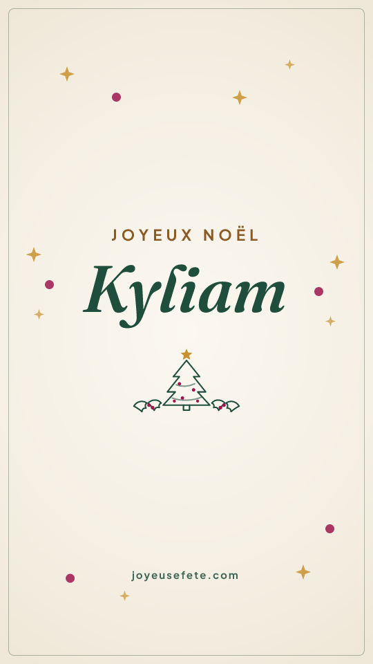 Image « Joyeux Noël Kyliam » au format story