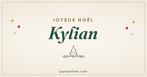 Image « Joyeux Noël Kylian » au format large