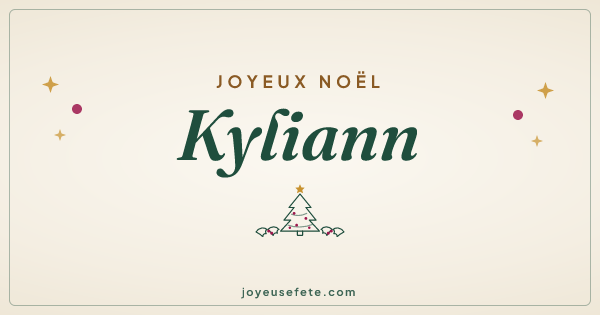 Image « Joyeux Noël Kyliann » au format large
