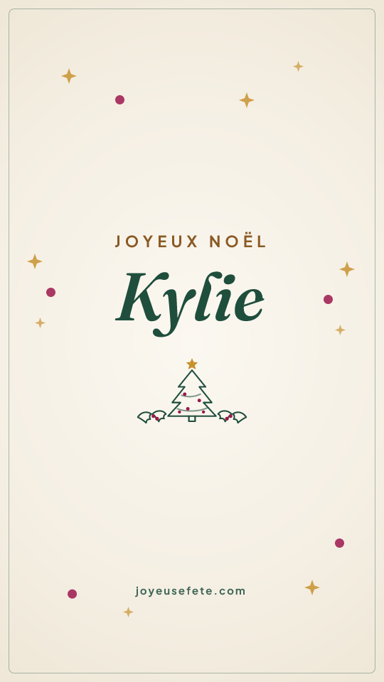 Image « Joyeux Noël Kylie » au format story