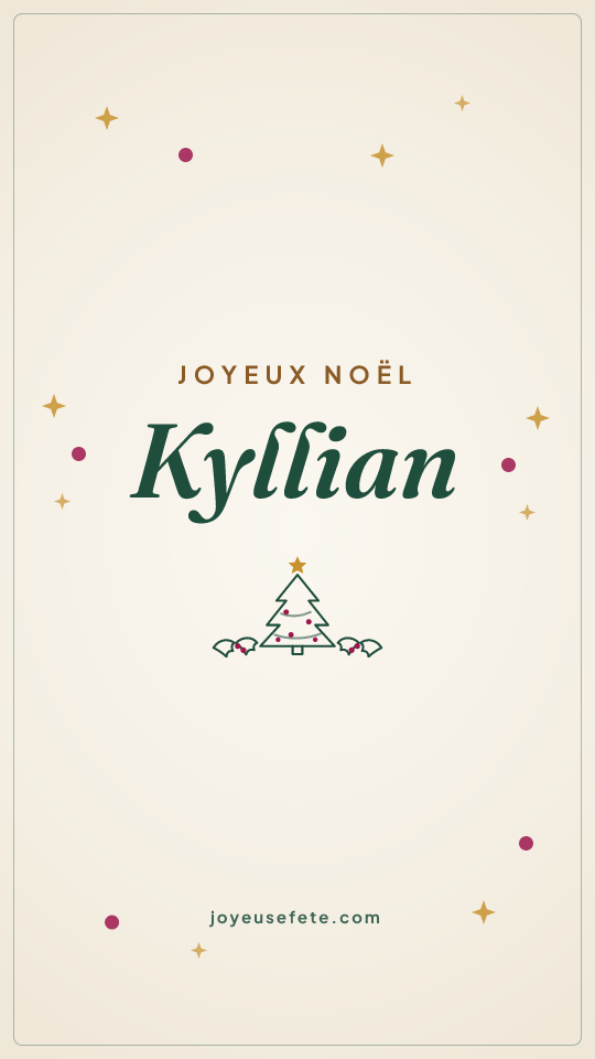 Image « Joyeux Noël Kyllian » au format story