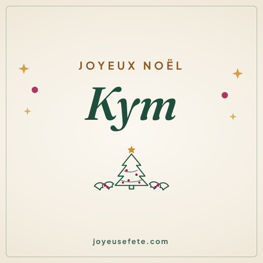 Image carrée « Joyeux Noël Kym » pour WhatsApp