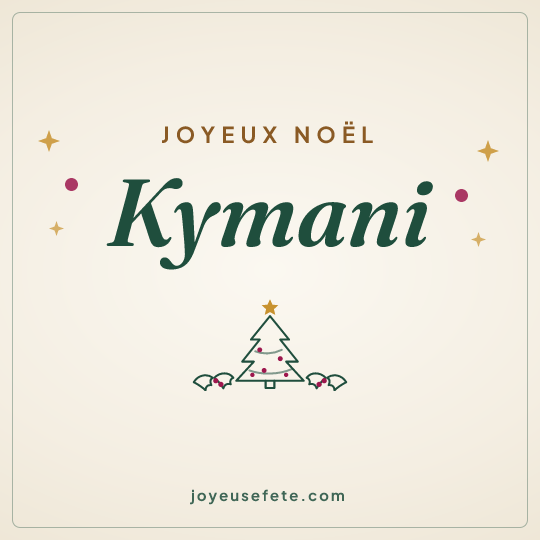 Image carrée « Joyeux Noël Kymani » pour WhatsApp