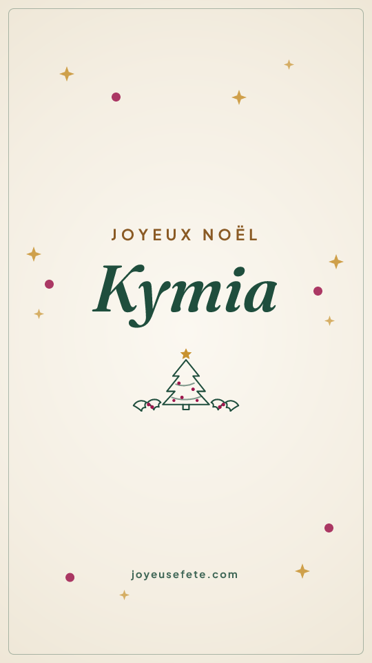 Image « Joyeux Noël Kymia » au format story