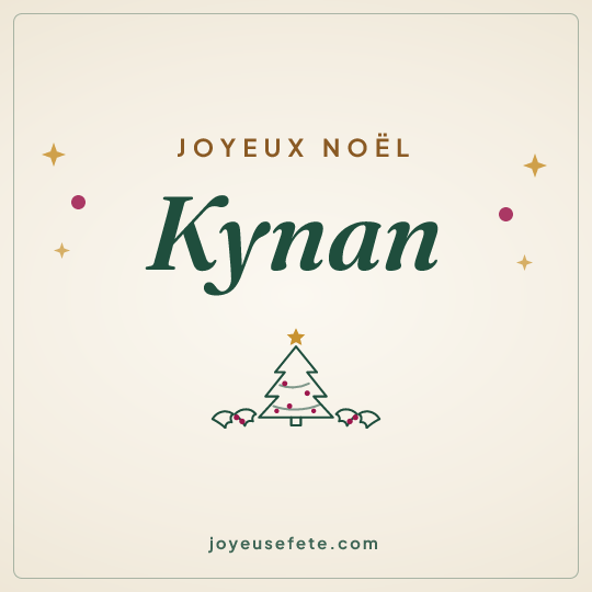 Image carrée « Joyeux Noël Kynan » pour WhatsApp