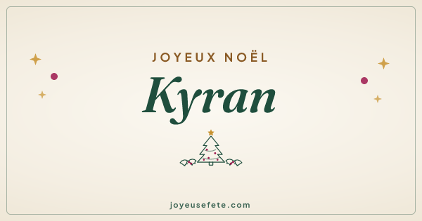 Image « Joyeux Noël Kyran » au format large