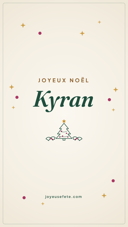 Image « Joyeux Noël Kyran » au format story