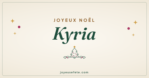 Image « Joyeux Noël Kyria » au format large