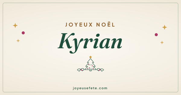 Image « Joyeux Noël Kyrian » au format large