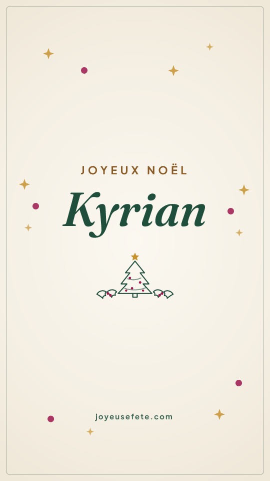 Image « Joyeux Noël Kyrian » au format story