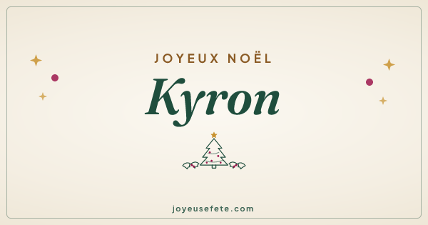 Image « Joyeux Noël Kyron » au format large