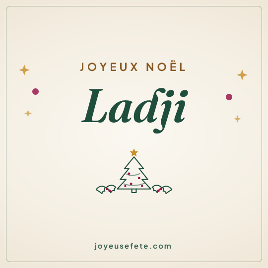 Image carrée « Joyeux Noël Ladji » pour WhatsApp