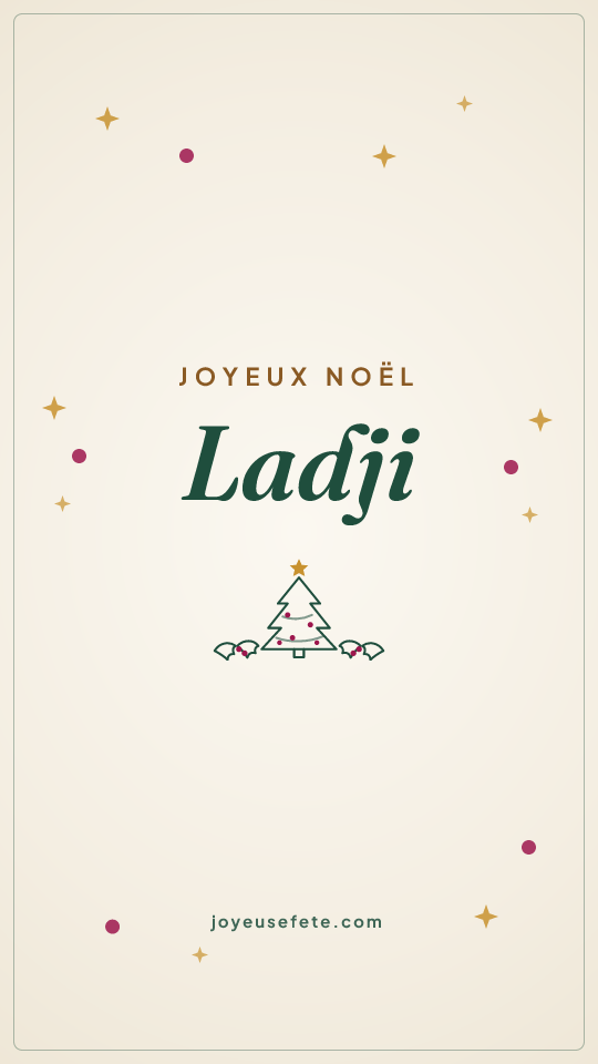 Image « Joyeux Noël Ladji » au format story