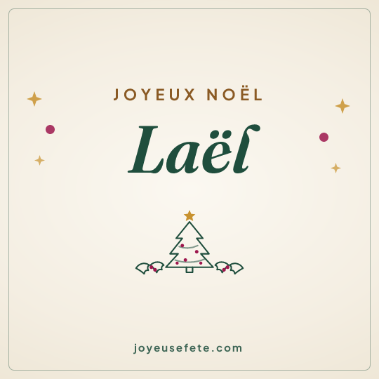 Image carrée « Joyeux Noël Laël » pour WhatsApp