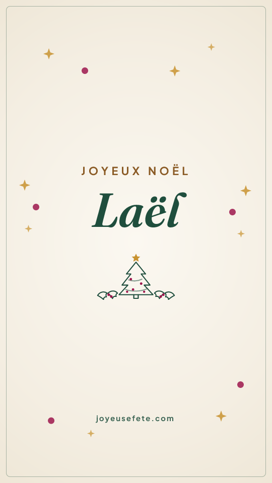 Image « Joyeux Noël Laël » au format story