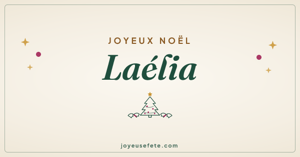 Image « Joyeux Noël Laélia » au format large
