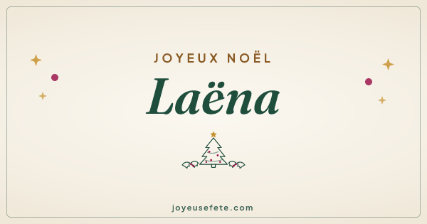 Image « Joyeux Noël Laëna » au format large
