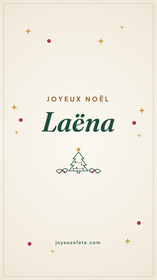 Image « Joyeux Noël Laëna » au format story