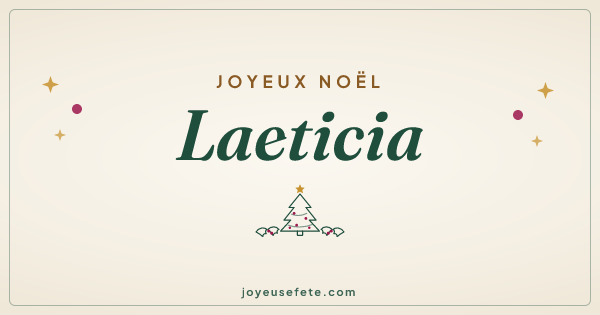 Image « Joyeux Noël Laeticia » au format large