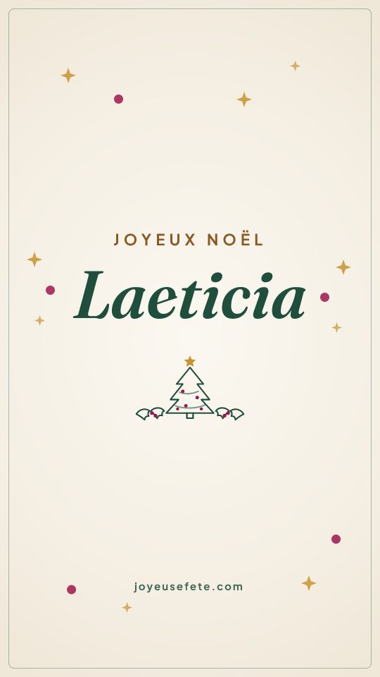 Image « Joyeux Noël Laeticia » au format story