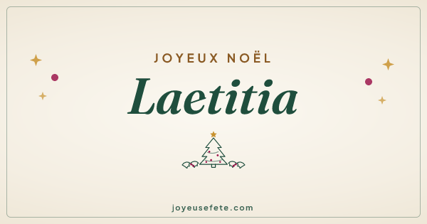 Image « Joyeux Noël Laetitia » au format large