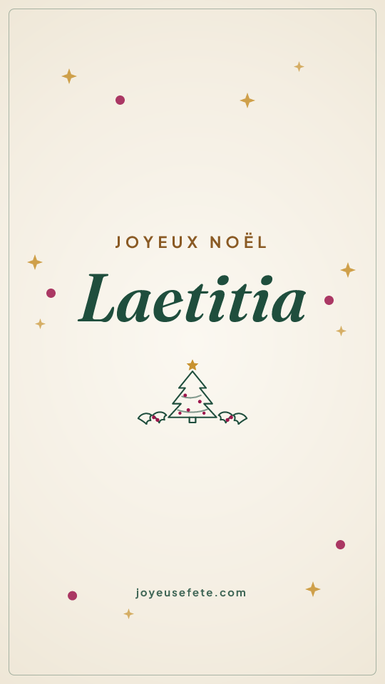 Image « Joyeux Noël Laetitia » au format story
