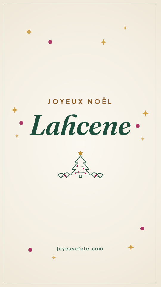 Image « Joyeux Noël Lahcene » au format story