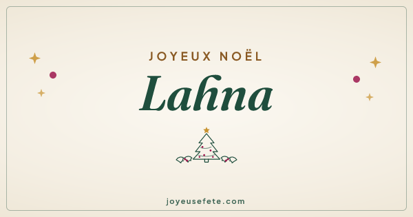 Image « Joyeux Noël Lahna » au format large