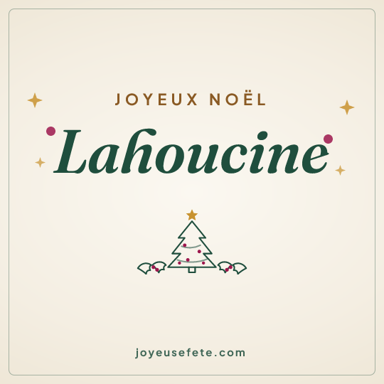 Image carrée « Joyeux Noël Lahoucine » pour WhatsApp