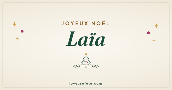 Image « Joyeux Noël Laïa » au format large