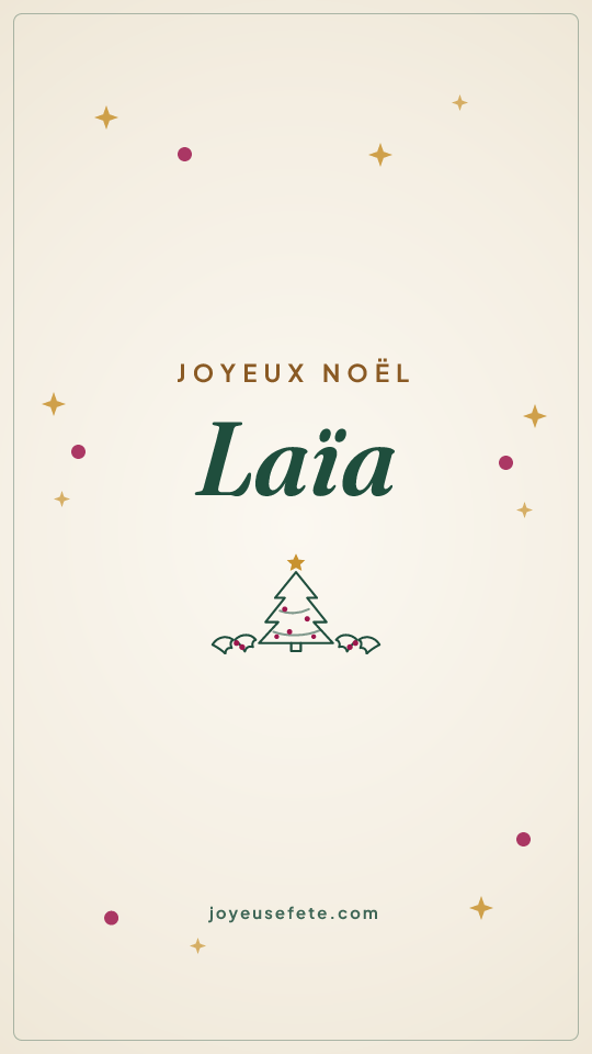 Image « Joyeux Noël Laïa » au format story
