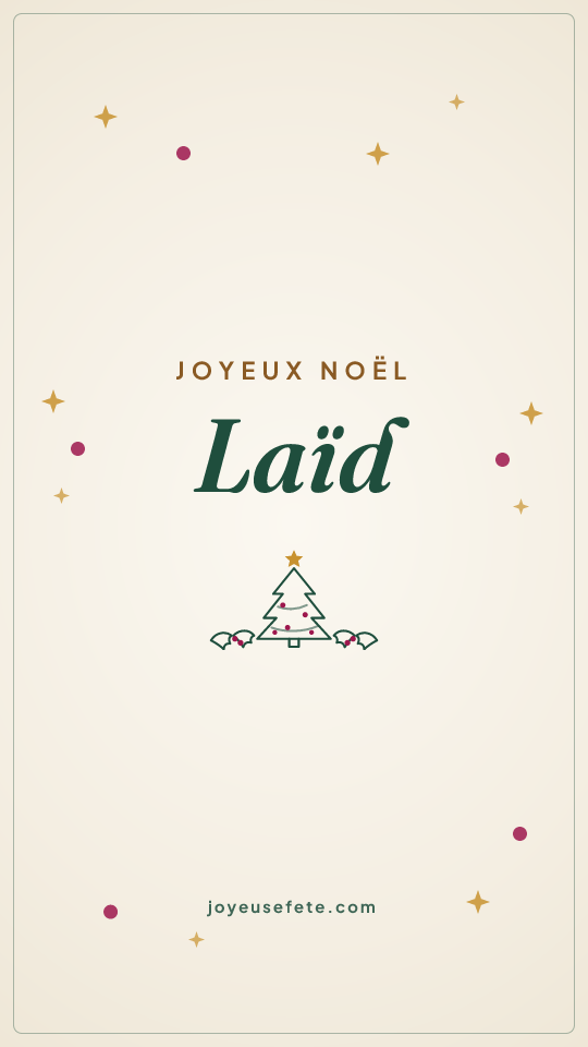 Image « Joyeux Noël Laïd » au format story