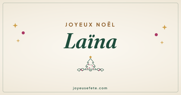 Image « Joyeux Noël Laïna » au format large