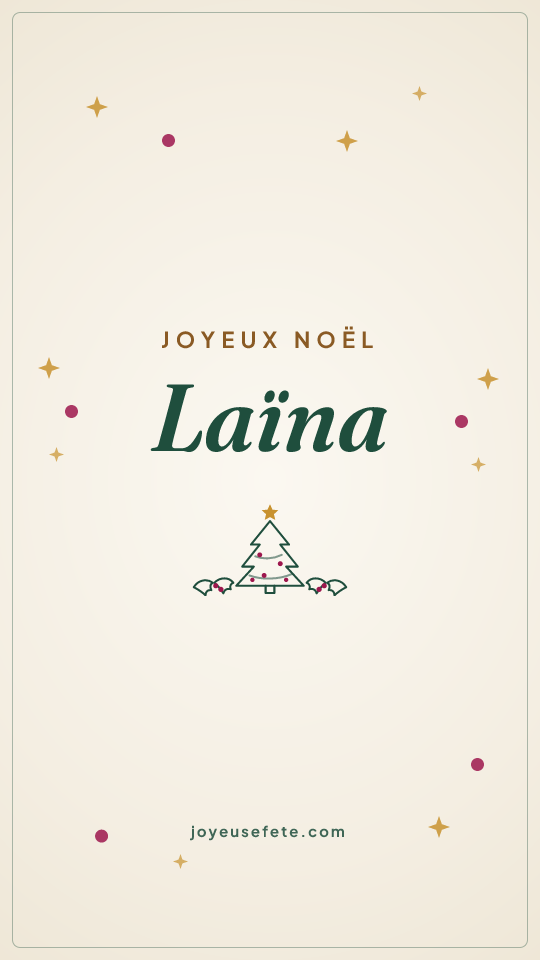 Image « Joyeux Noël Laïna » au format story