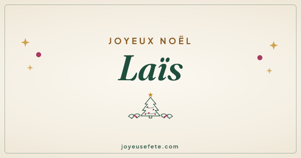 Image « Joyeux Noël Laïs » au format large