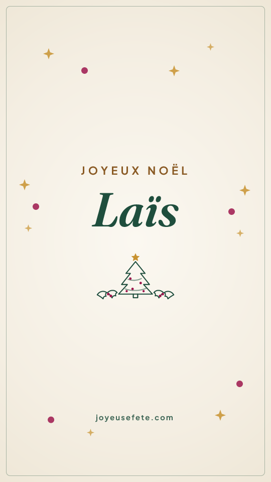 Image « Joyeux Noël Laïs » au format story