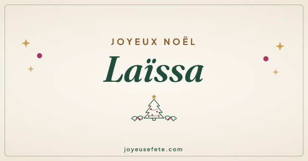 Image « Joyeux Noël Laïssa » au format large