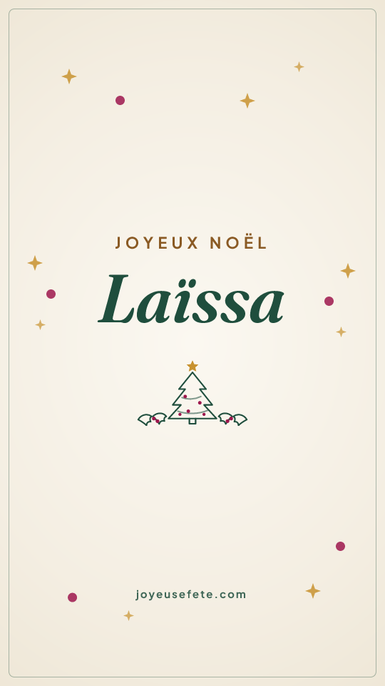 Image « Joyeux Noël Laïssa » au format story