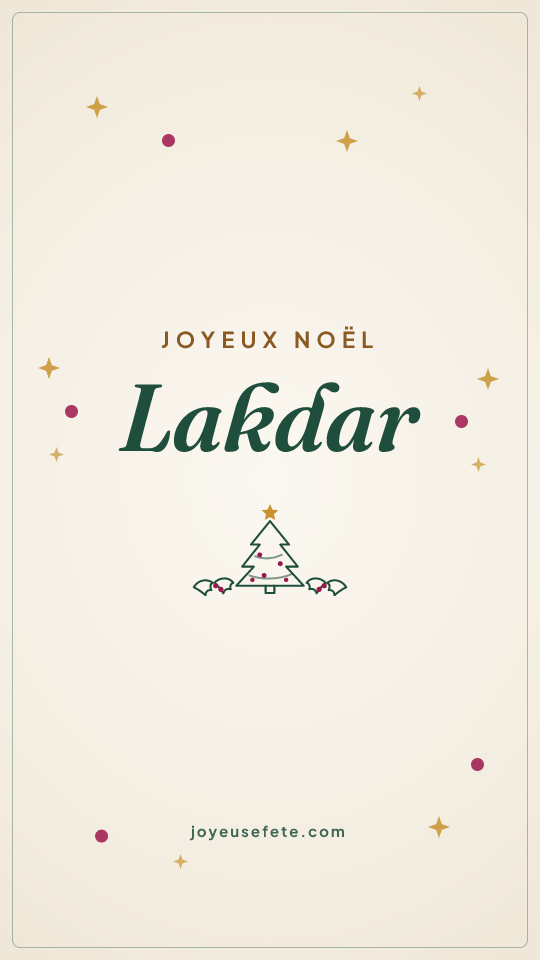 Image « Joyeux Noël Lakdar » au format story