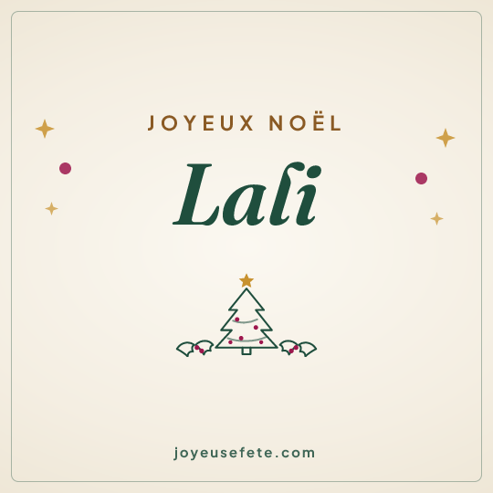 Image carrée « Joyeux Noël Lali » pour WhatsApp