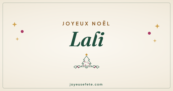 Image « Joyeux Noël Lali » au format large