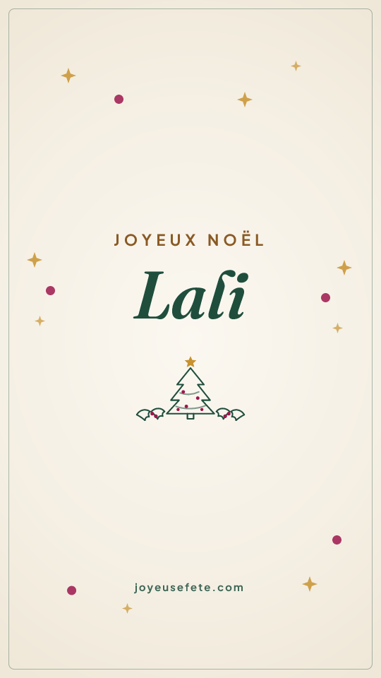 Image « Joyeux Noël Lali » au format story