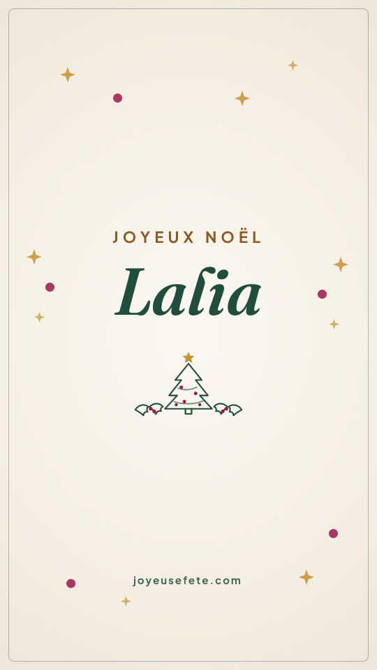 Image « Joyeux Noël Lalia » au format story